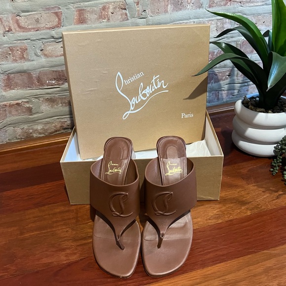 Christian Louboutin Brown Heeled Sandals - Picture 3 of 3